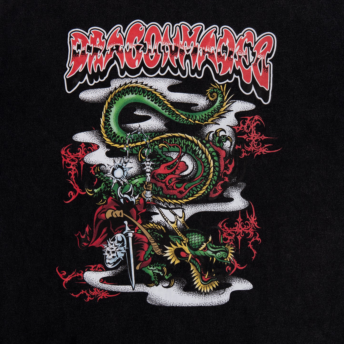 Knight Dragon Tee Washed Black