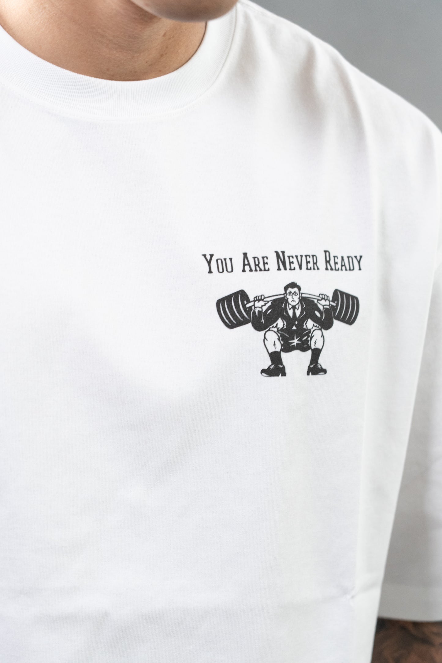 KOFGYM x DM8: Never Ready Tee White