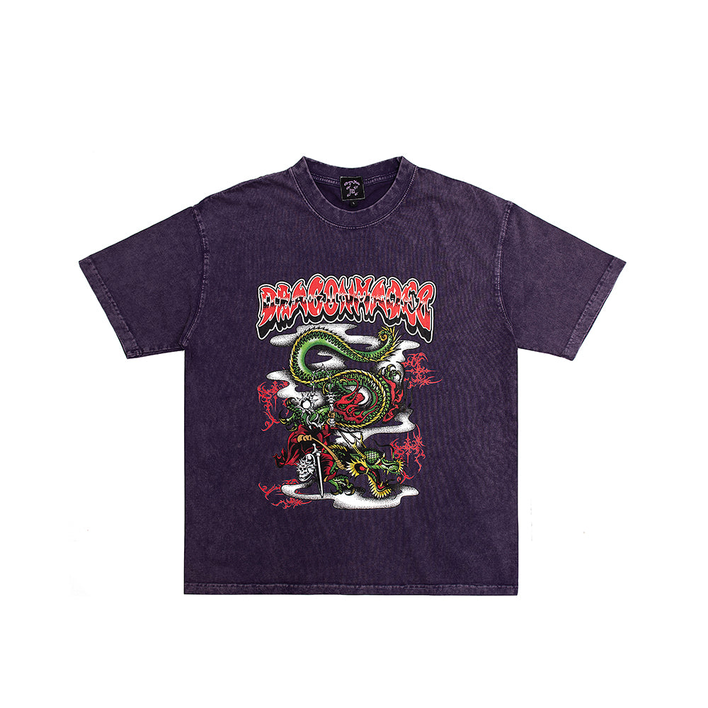 Knight Dragon Tee Washed Purple