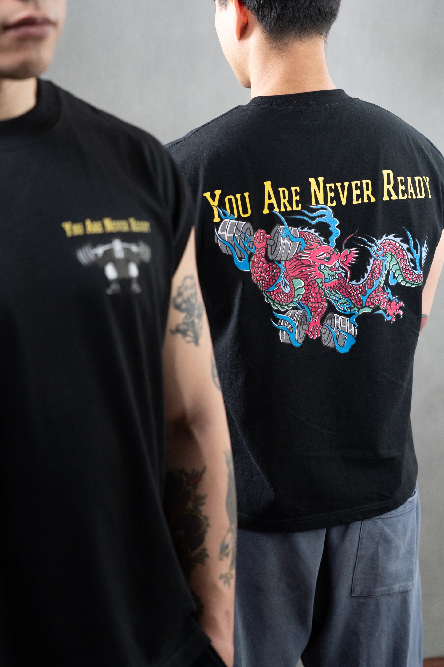KOFGYM x DM8: Never Ready Training Tank Top Black Front Logo