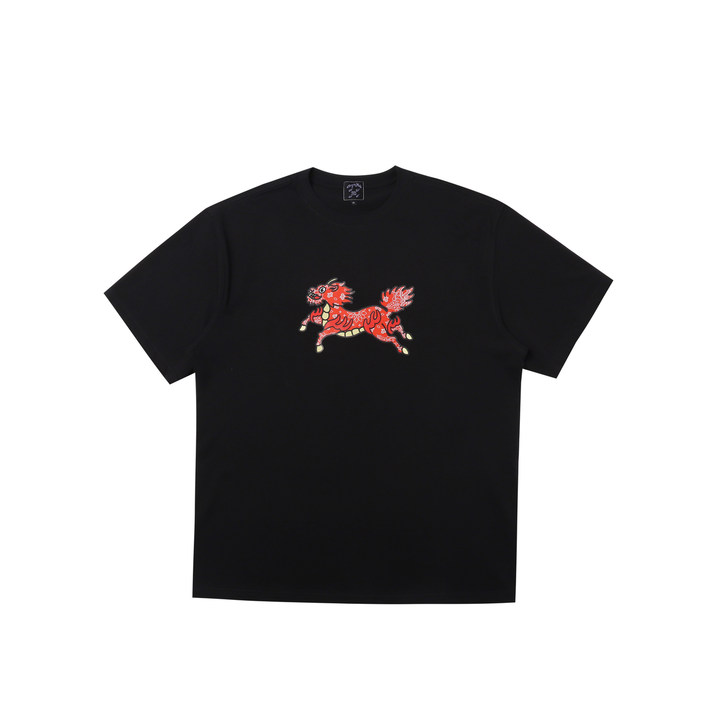 Running Kirin Tee Black (Red Paisley)
