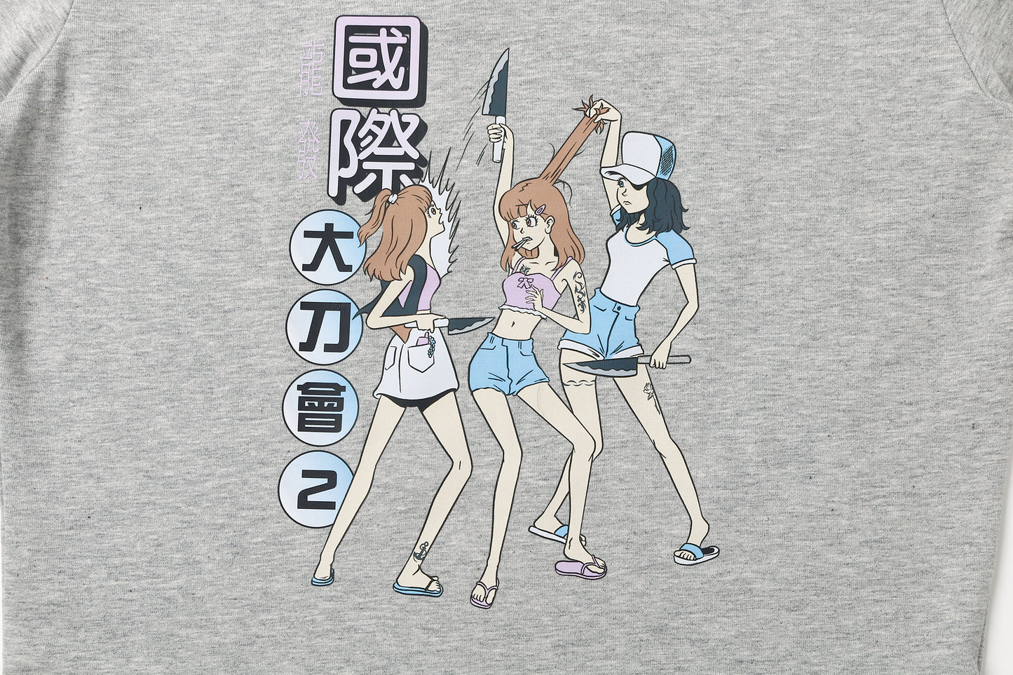 國際大都會女子組 International Knife City Ver.2 Baby Tee Grey