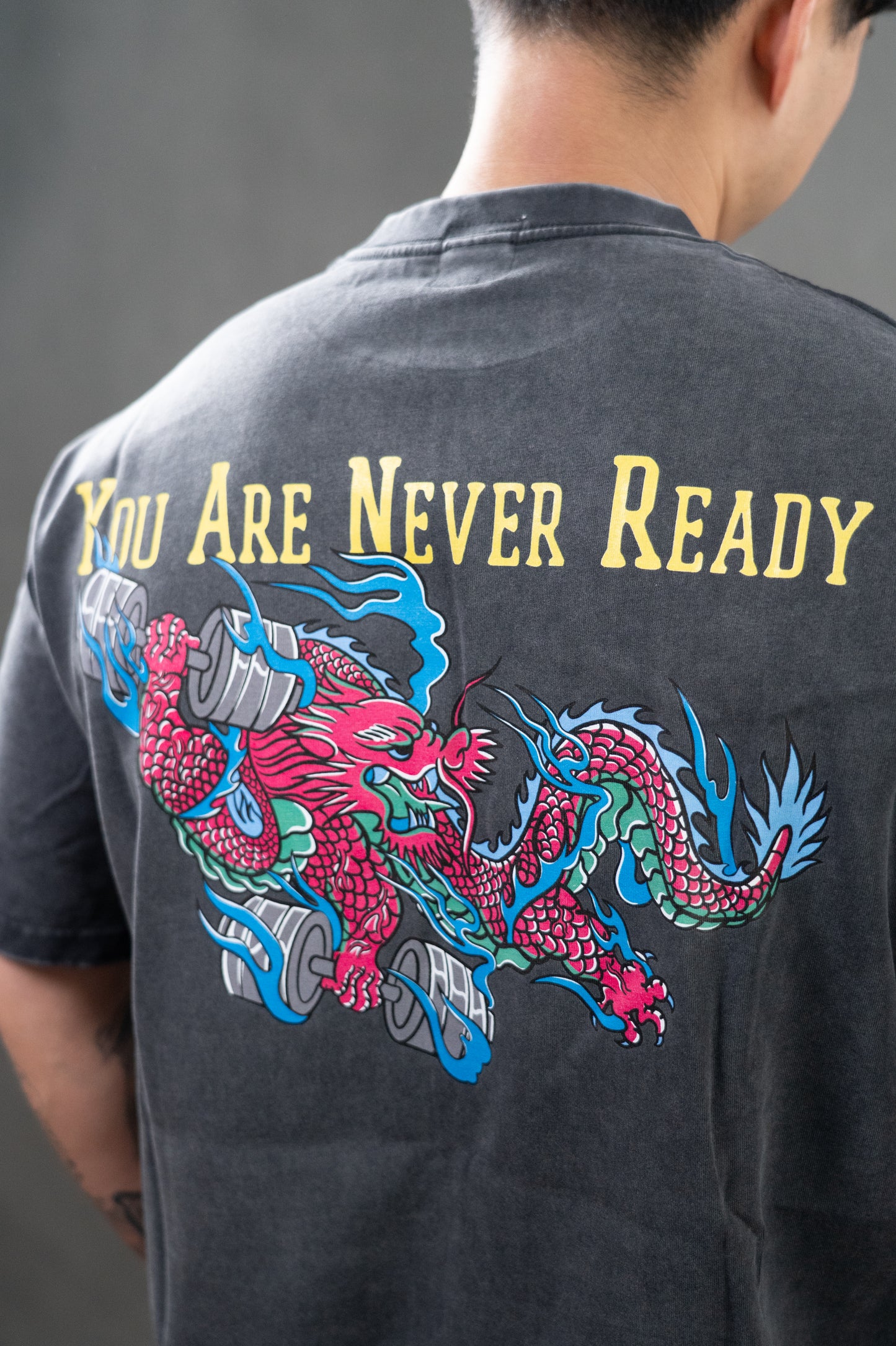 KOFGYM x DM8: Never Ready Tee Washed Black