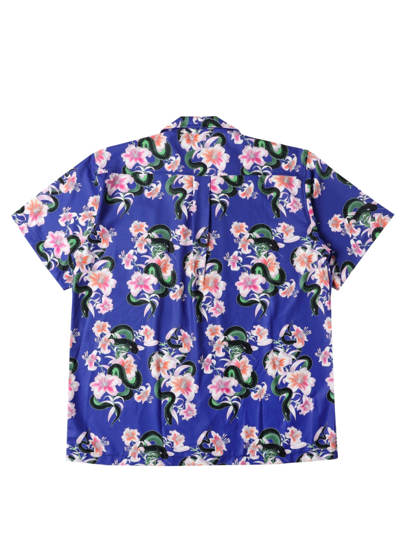 Floral Snake Shirt Blue
