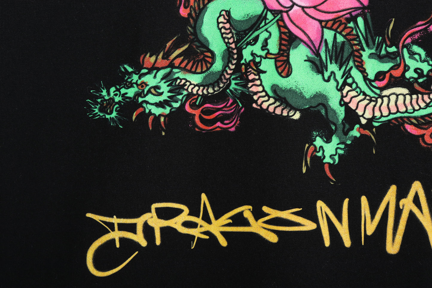 Lotus Dragon Tee Black