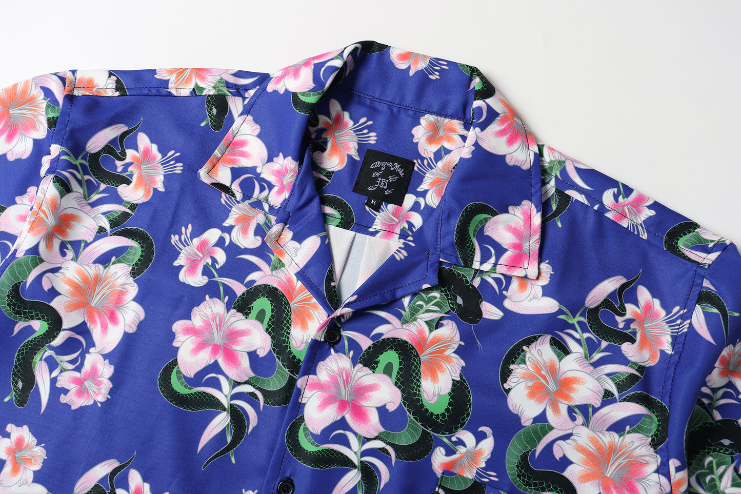 Floral Snake Shirt Blue