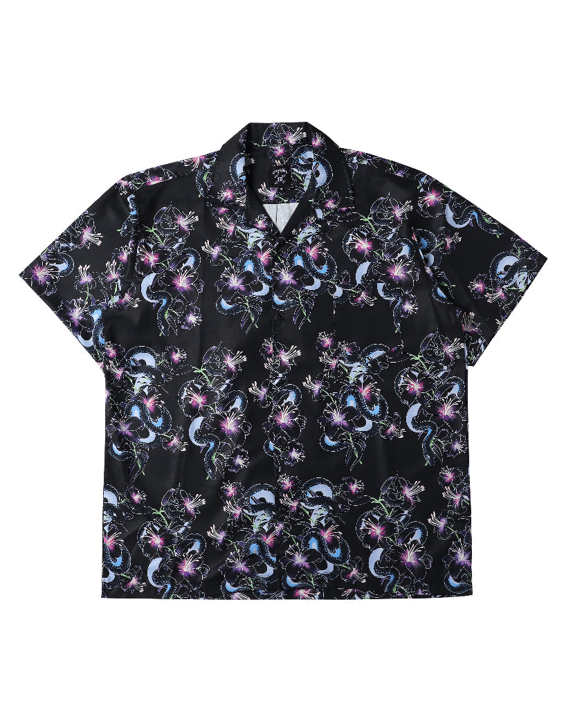 Floral Snake Shirt Black