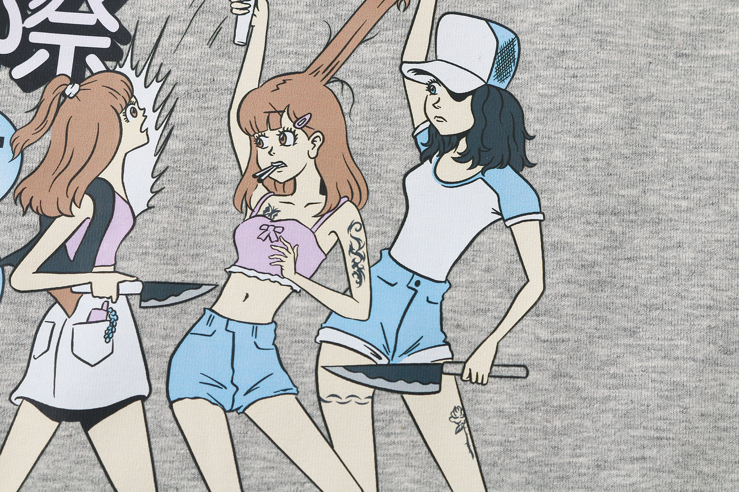 國際大都會女子組 International Knife City Ver.2 Baby Tee Grey