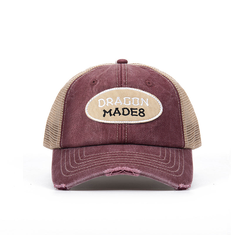 DM8 Patch Logo Mesh Cap Washed Red