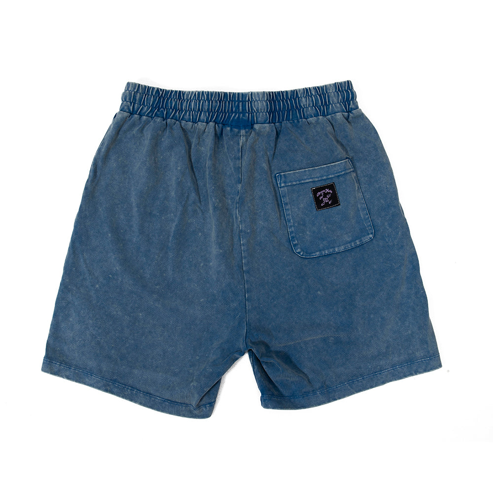 DM8 Embroidery Shorts Vintage Blue