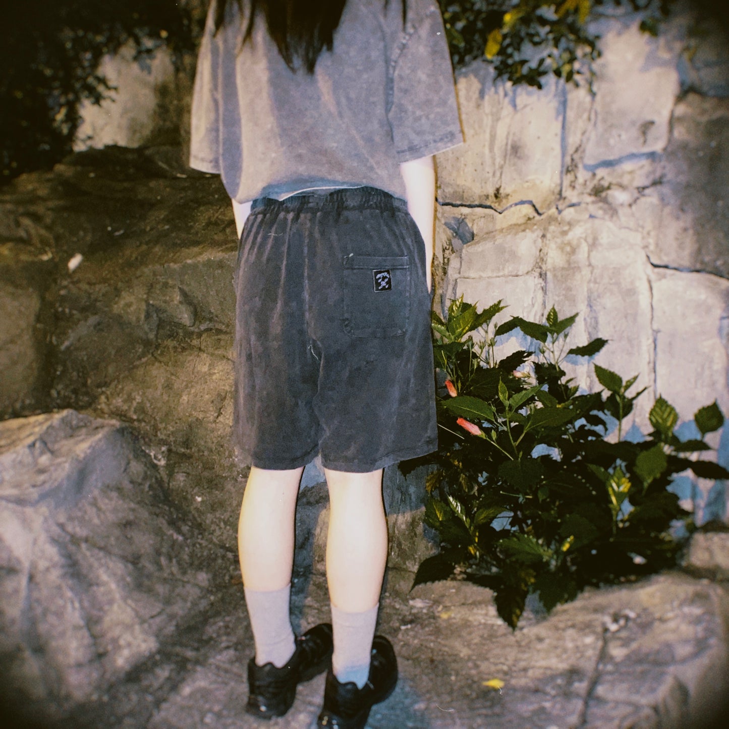 Daily Washed Sweat Shorts / Dark Grey