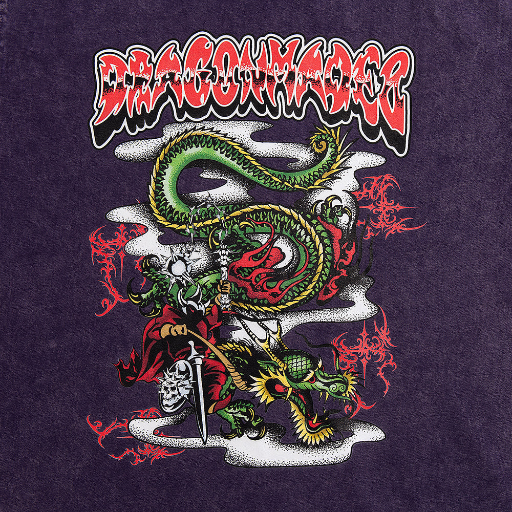 Knight Dragon Tee Washed Purple