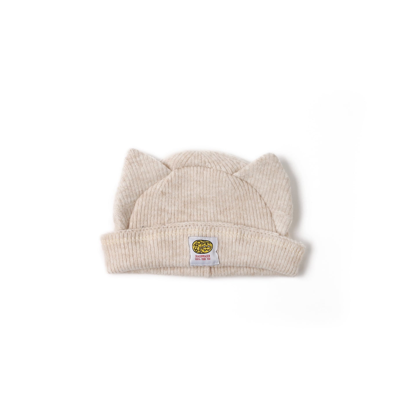 Handmade Cat Beanie Beige