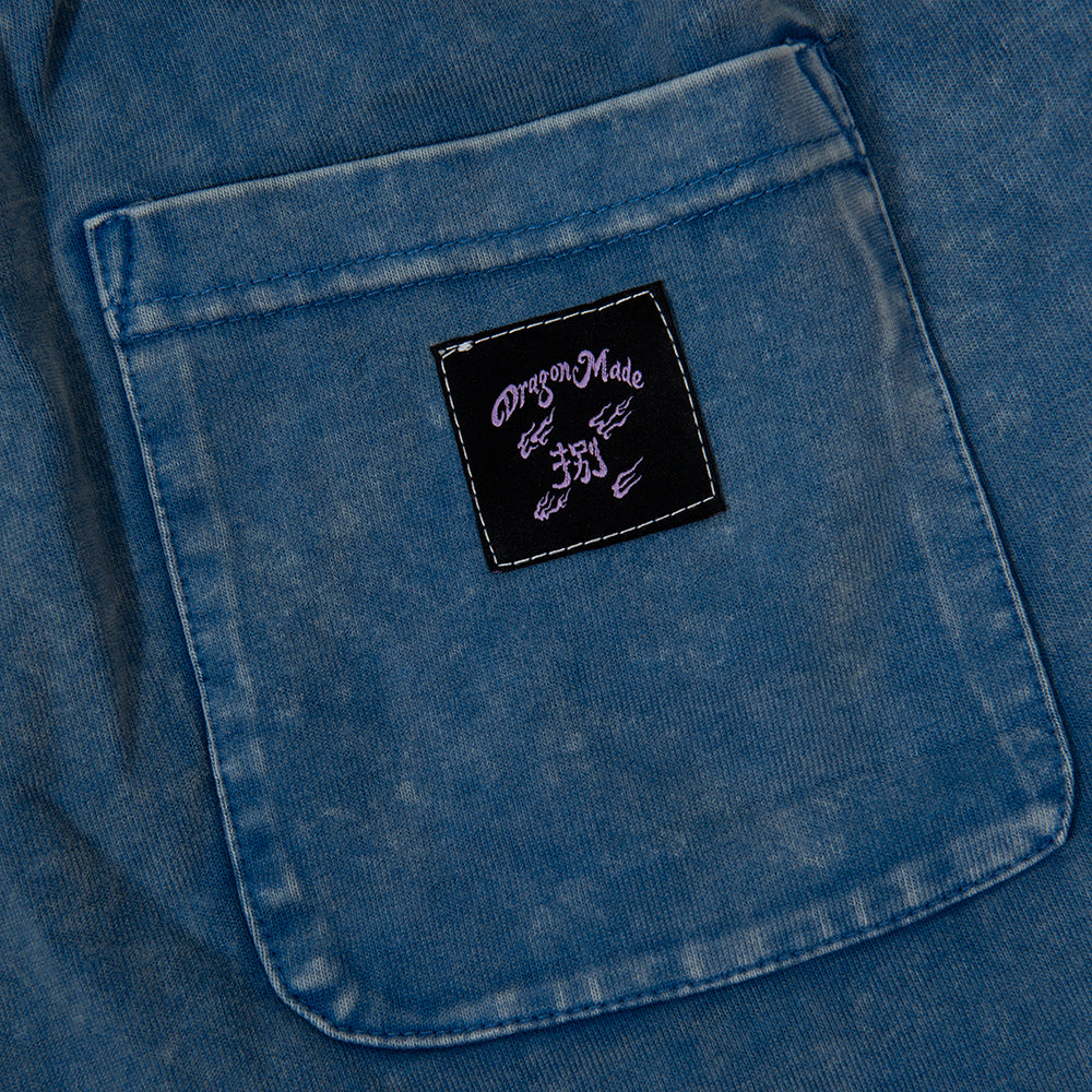 DM8 Embroidery Shorts Vintage Blue
