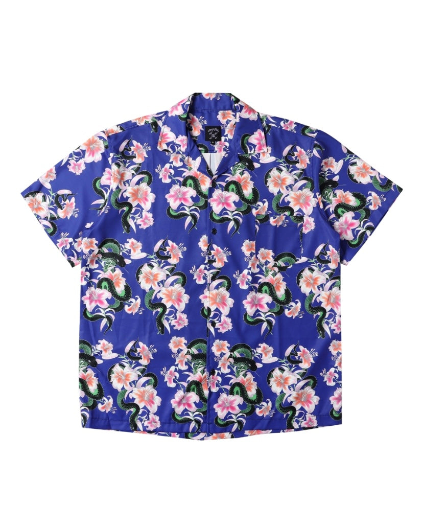 Floral Snake Shirt Blue