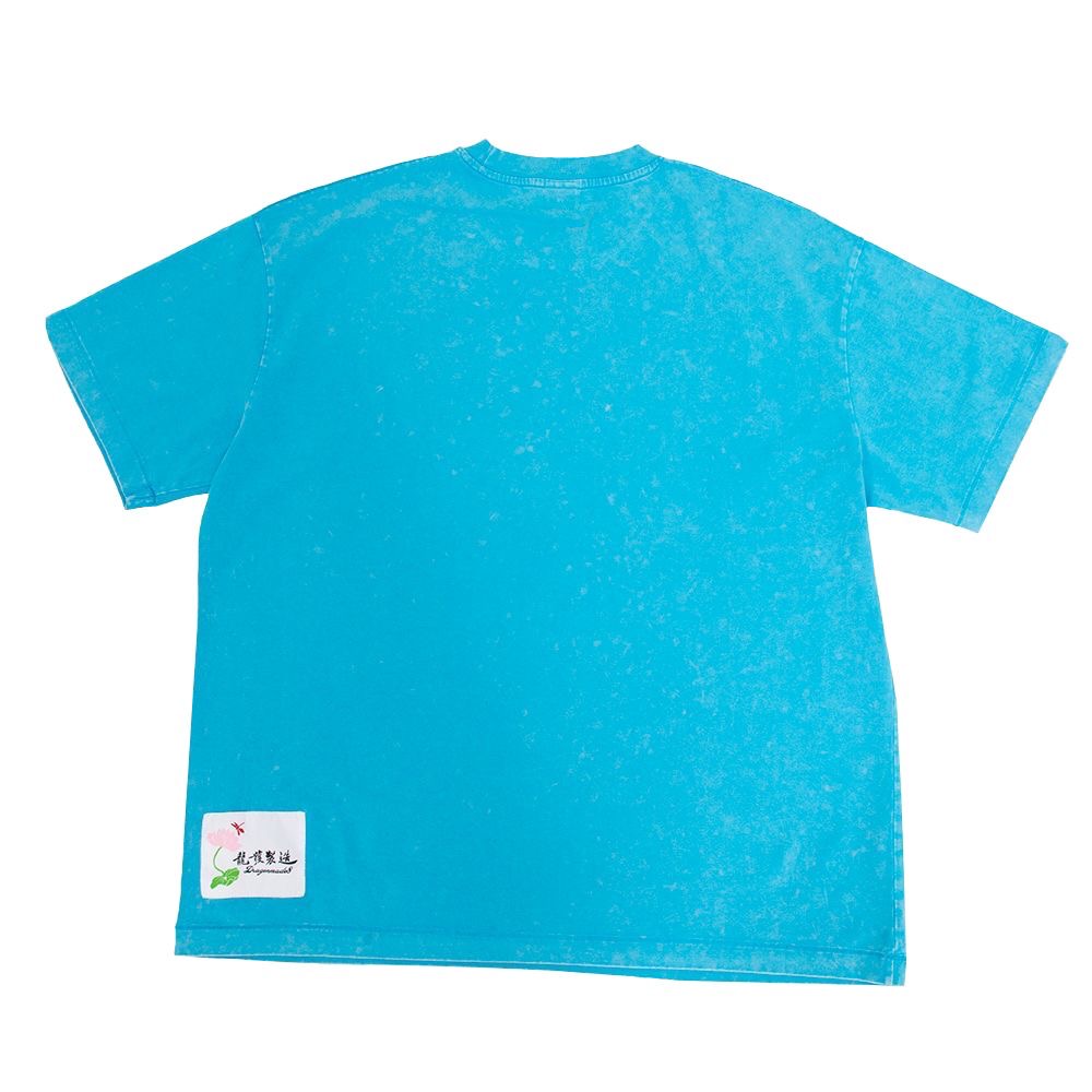 紫荊花 Hong Kong Flower Tee Washed Blue