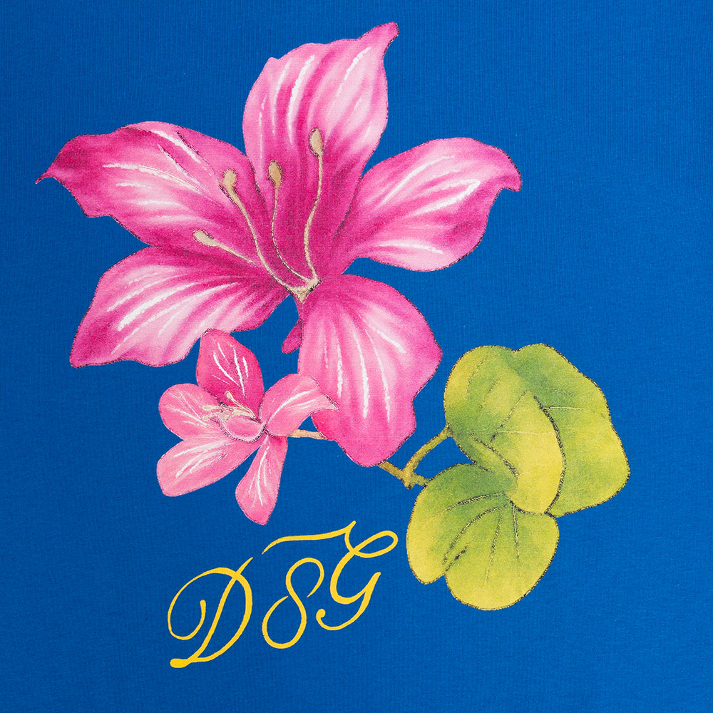 紫荊花 Hong Kong Flower Tee Blue