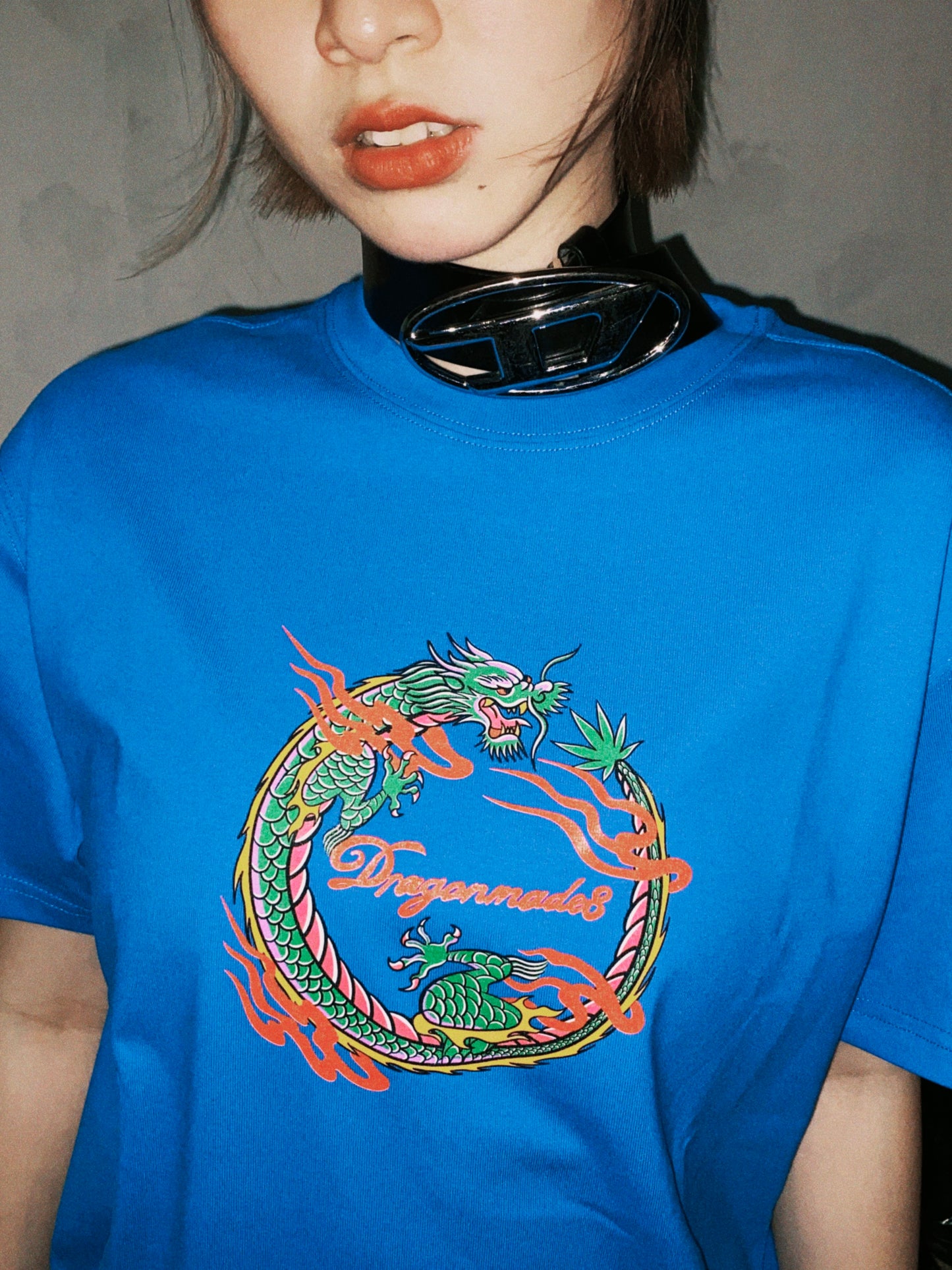 Round Logo Tee Blue
