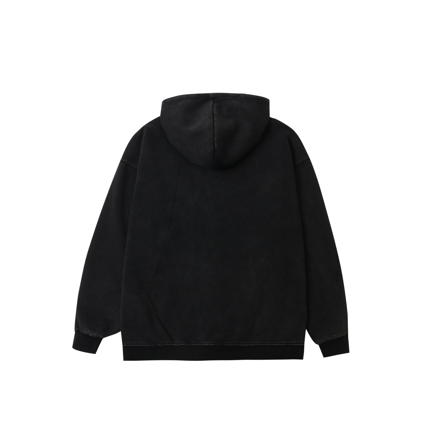 Alien x DM8 Washed Zipup Hoodie Dark Grey