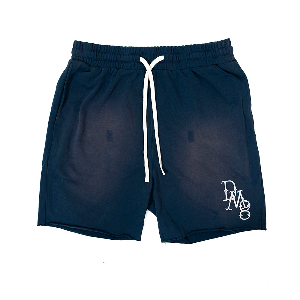 DM8 Embroidery Shorts Washed Blue