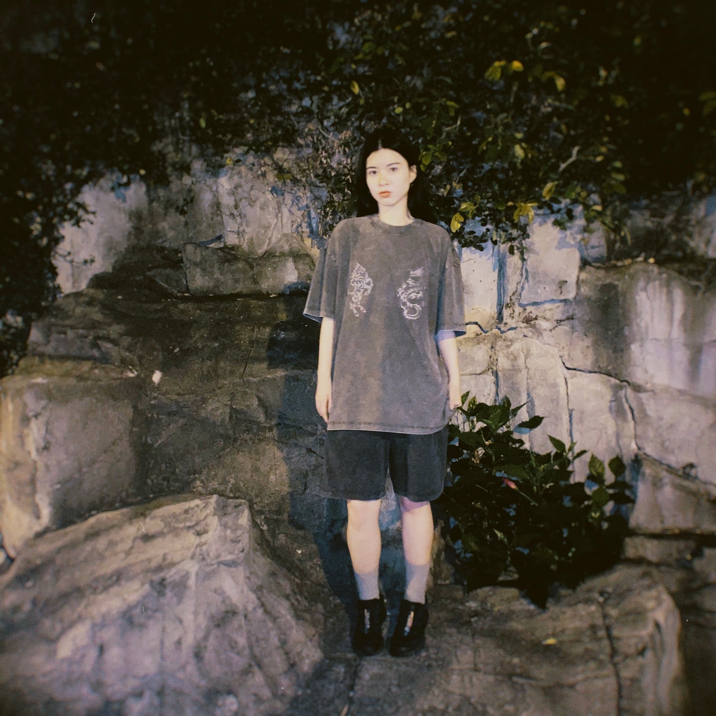 Daily Washed Sweat Shorts / Dark Grey