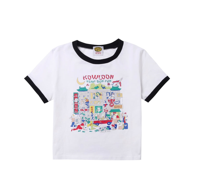 Yeah Bun Fun Baby Tee White