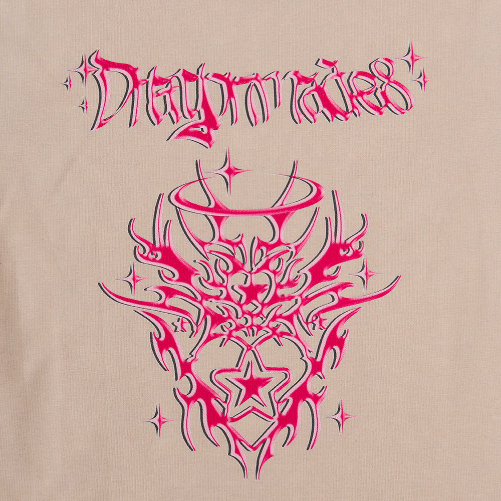 Dragon Heart Baby Tee Washed Khaki