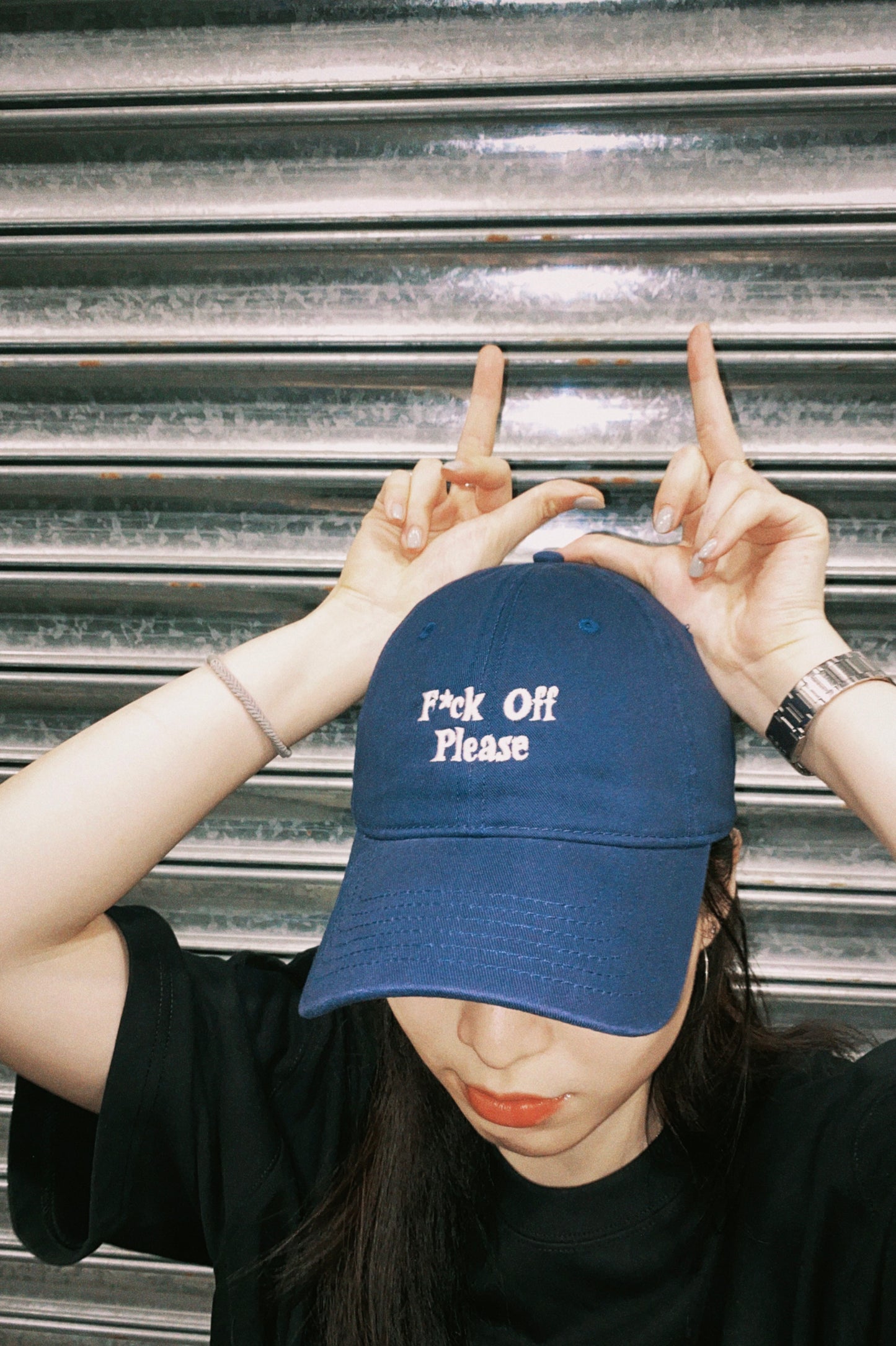 F*ck Off Please Cap Navy Blue
