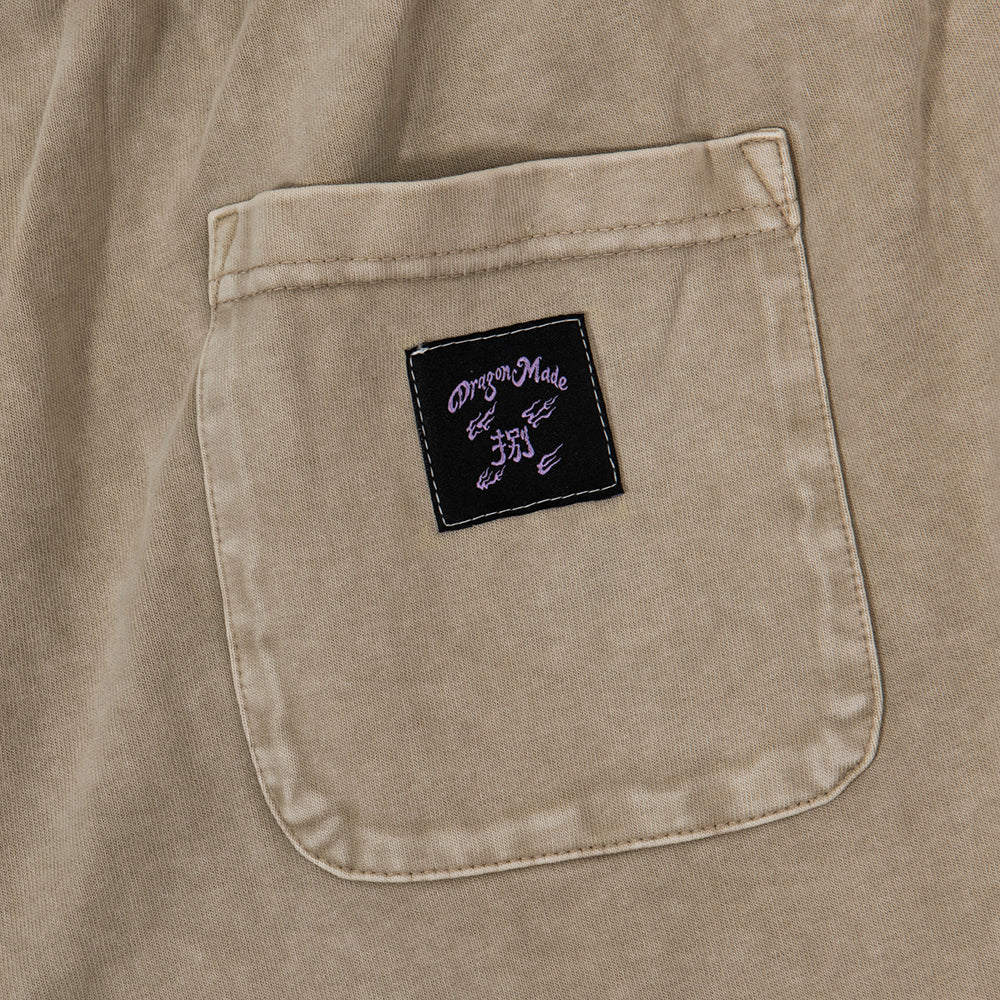 DM8 Embroidery Shorts Vintage Khaki