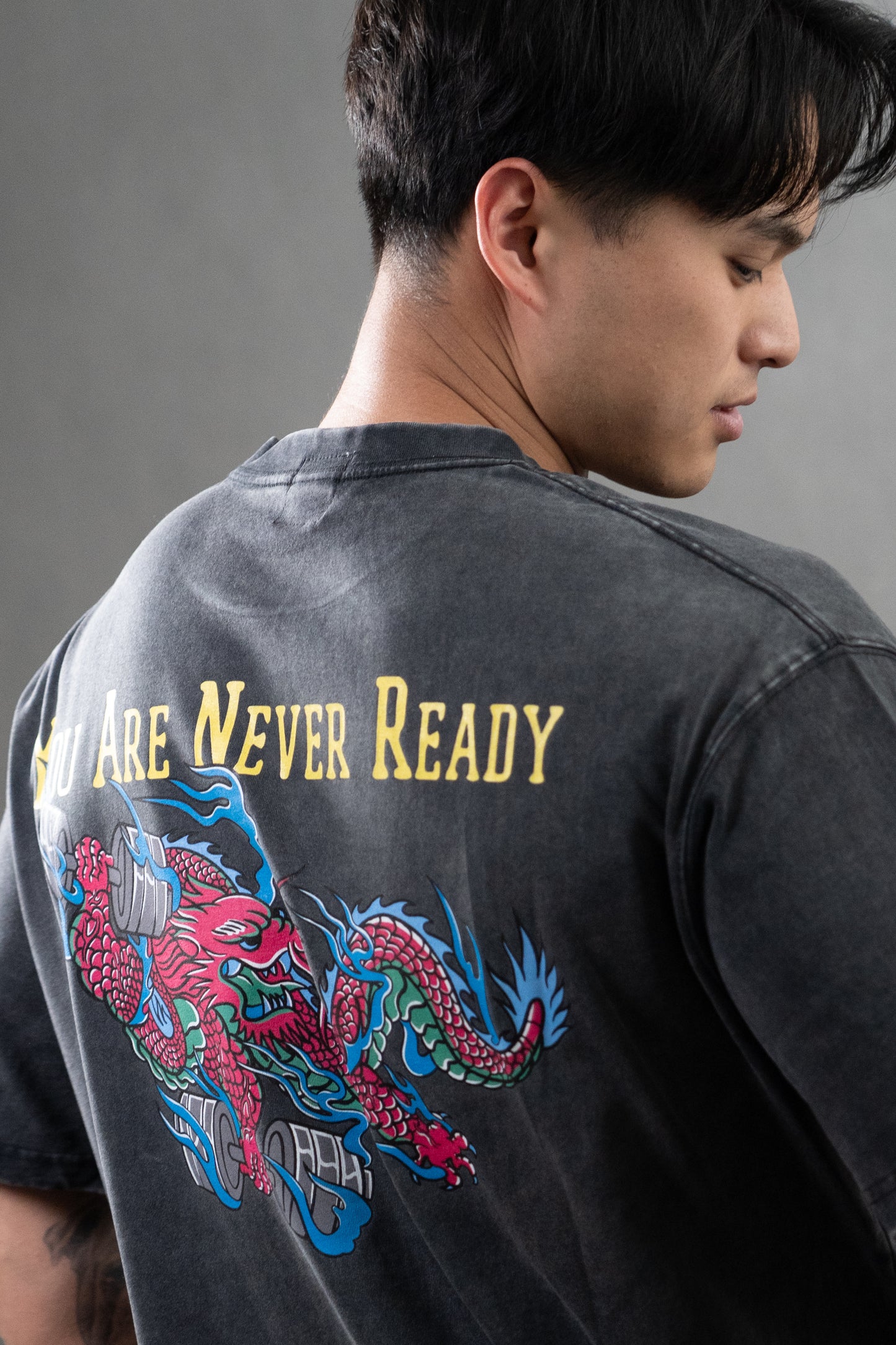 KOFGYM x DM8: Never Ready Tee Washed Black