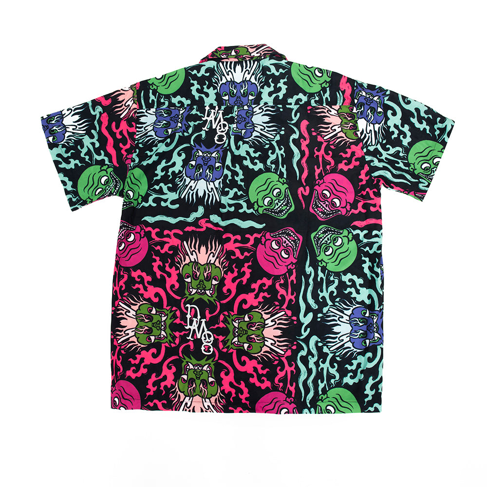 Heads Shirt Green and Pink
