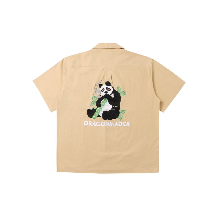 白丹花熊 Panda Shirt Khaki