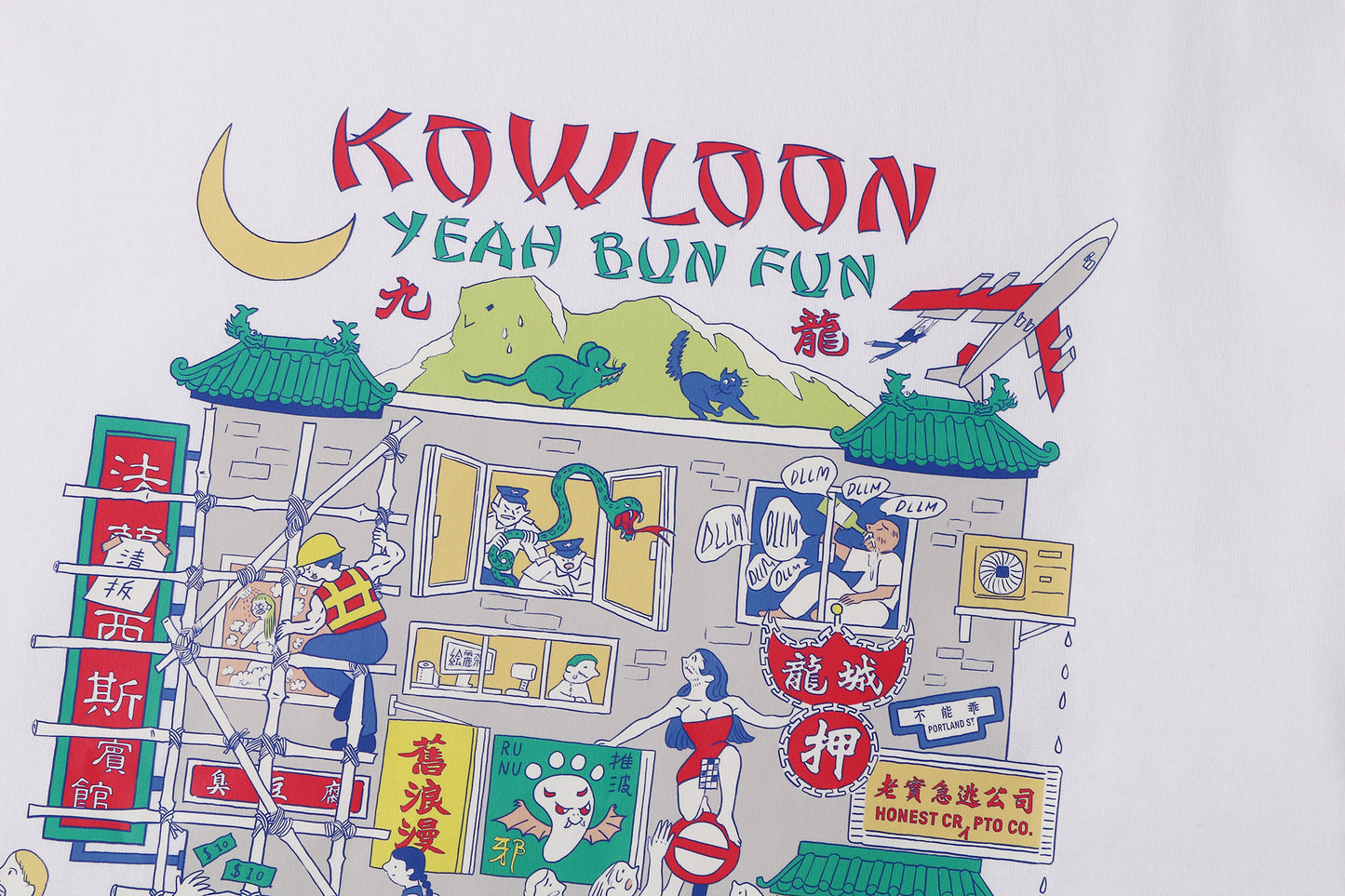 Yeah Bun Fun Long Sleeve Tee White