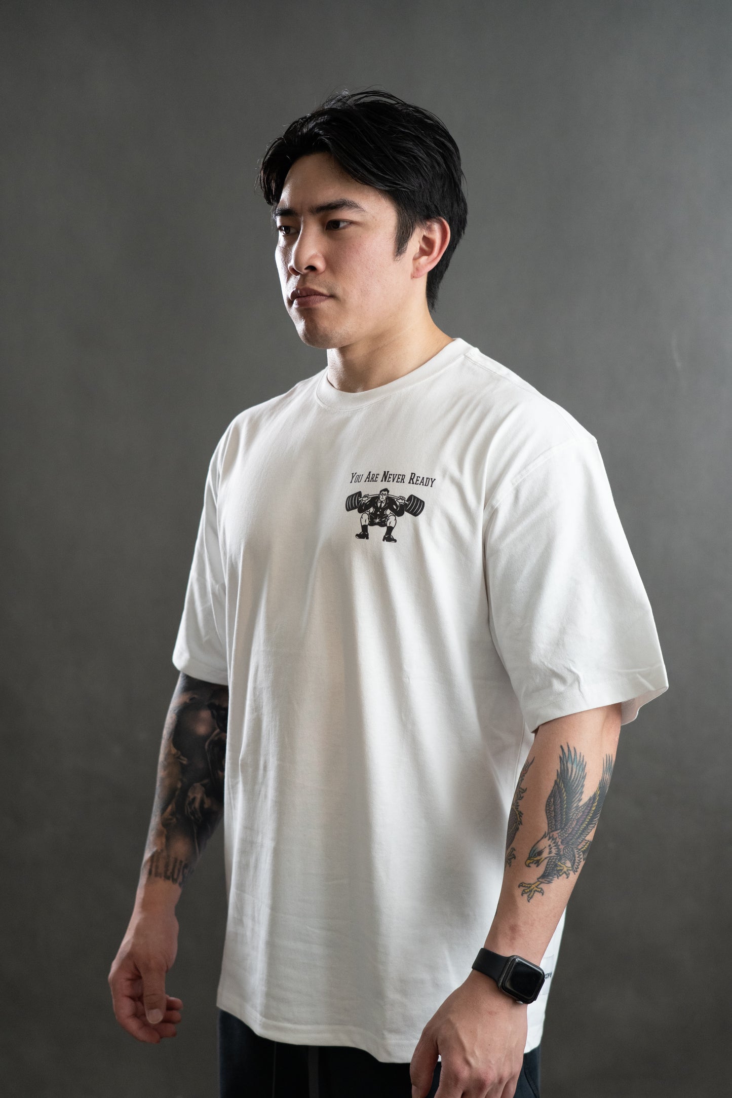 KOFGYM x DM8: Never Ready Tee White