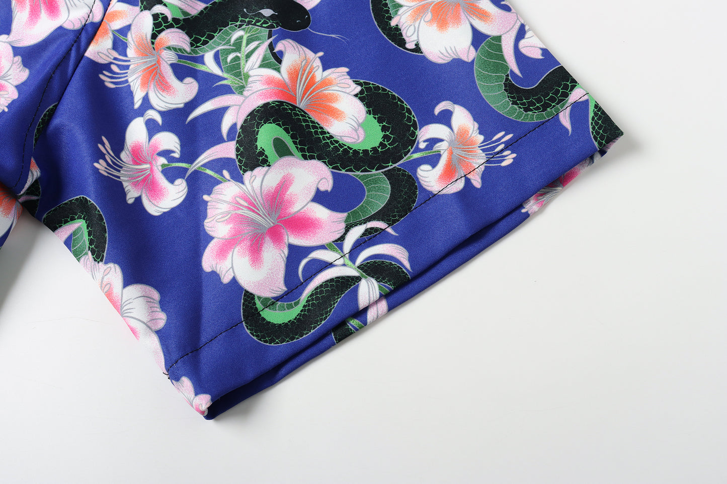 Floral Snake Shirt Blue