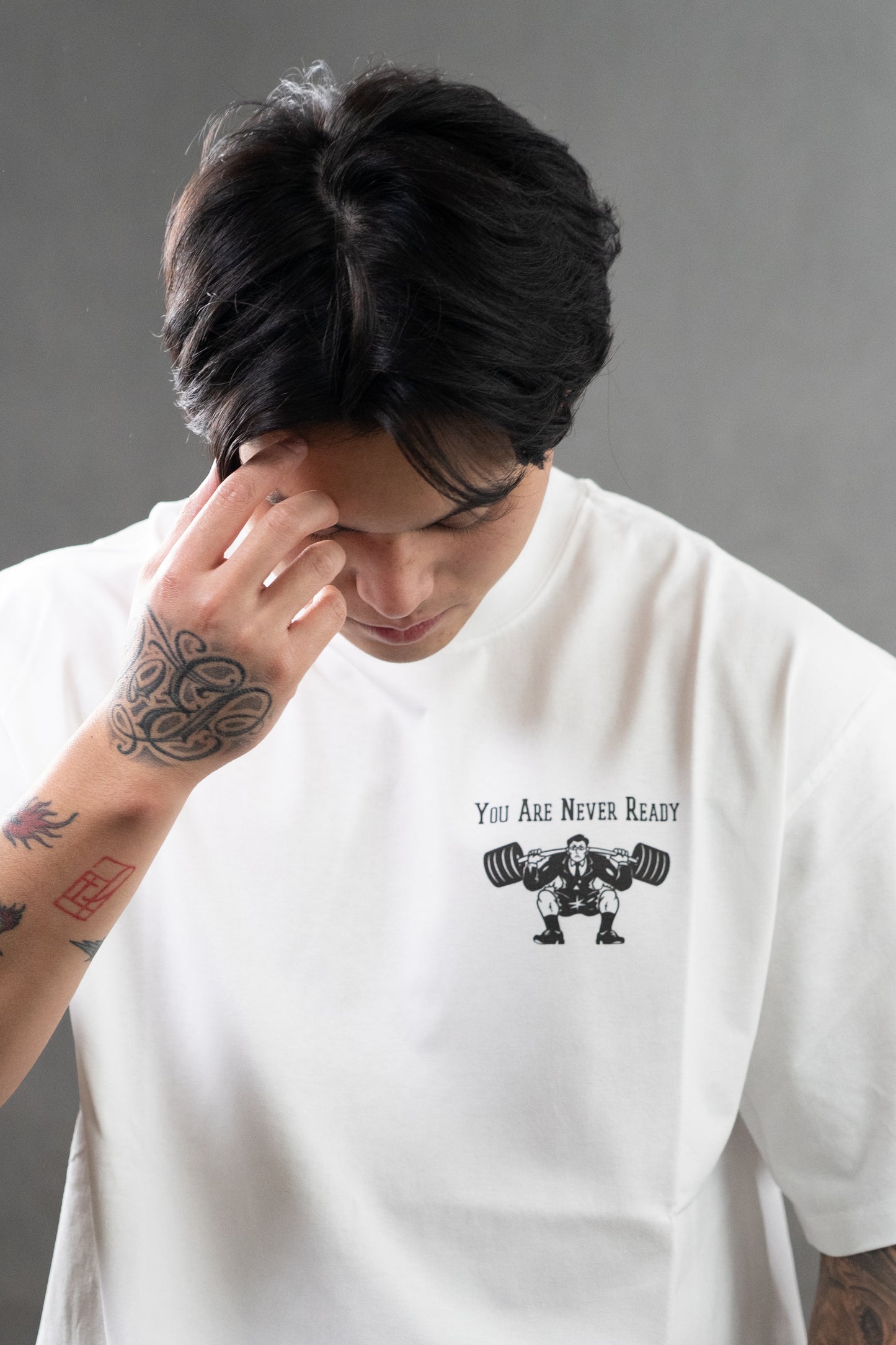 KOFGYM x DM8: Never Ready Tee White