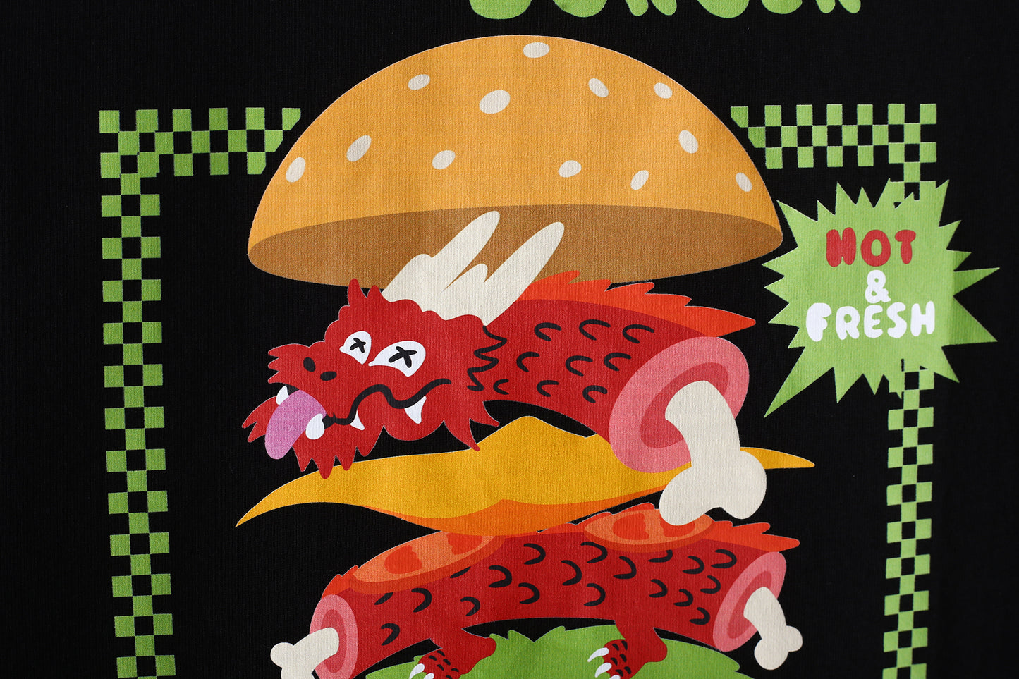 漢堡 Burger Tee Black