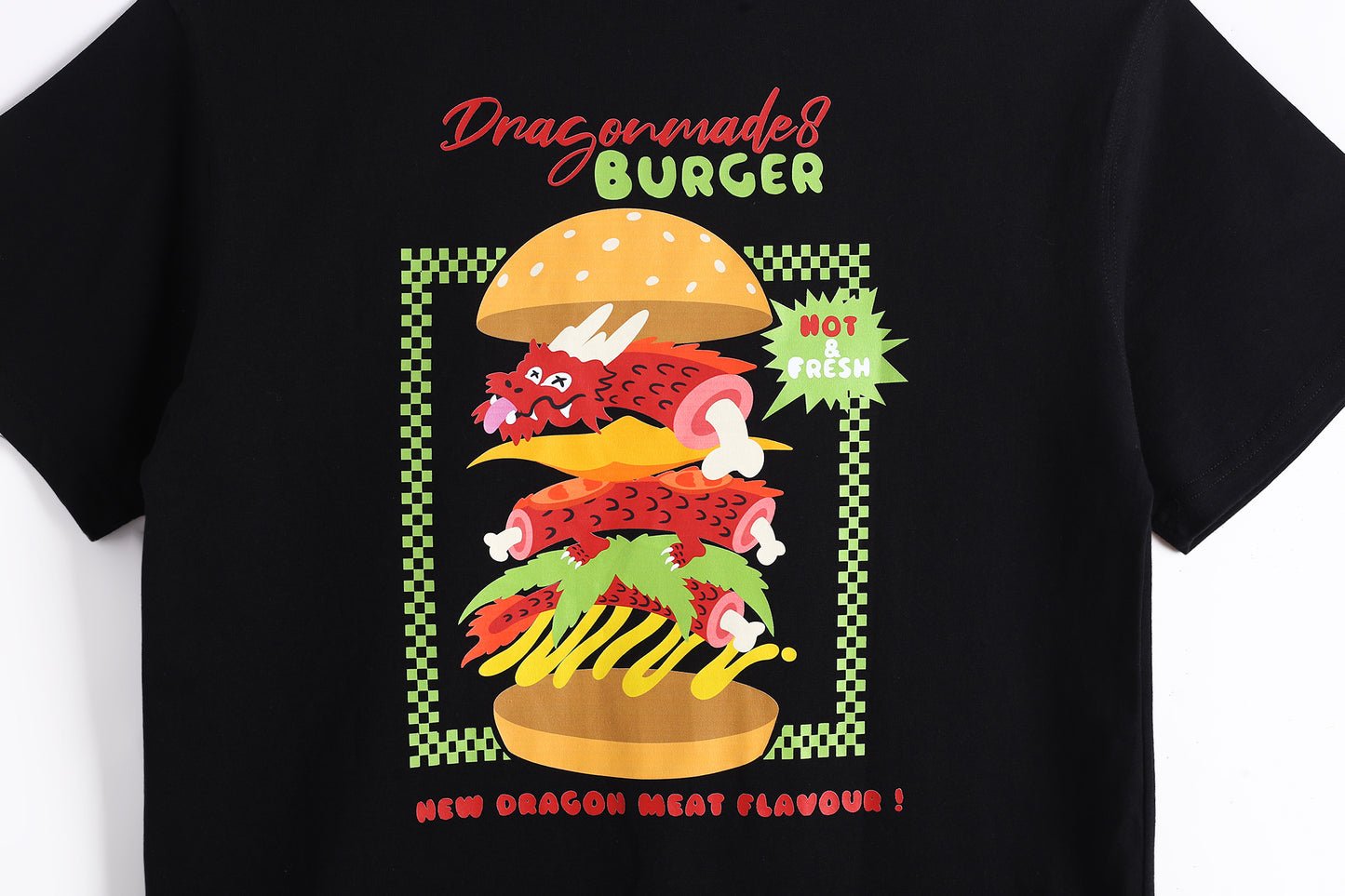 漢堡 Burger Tee Black