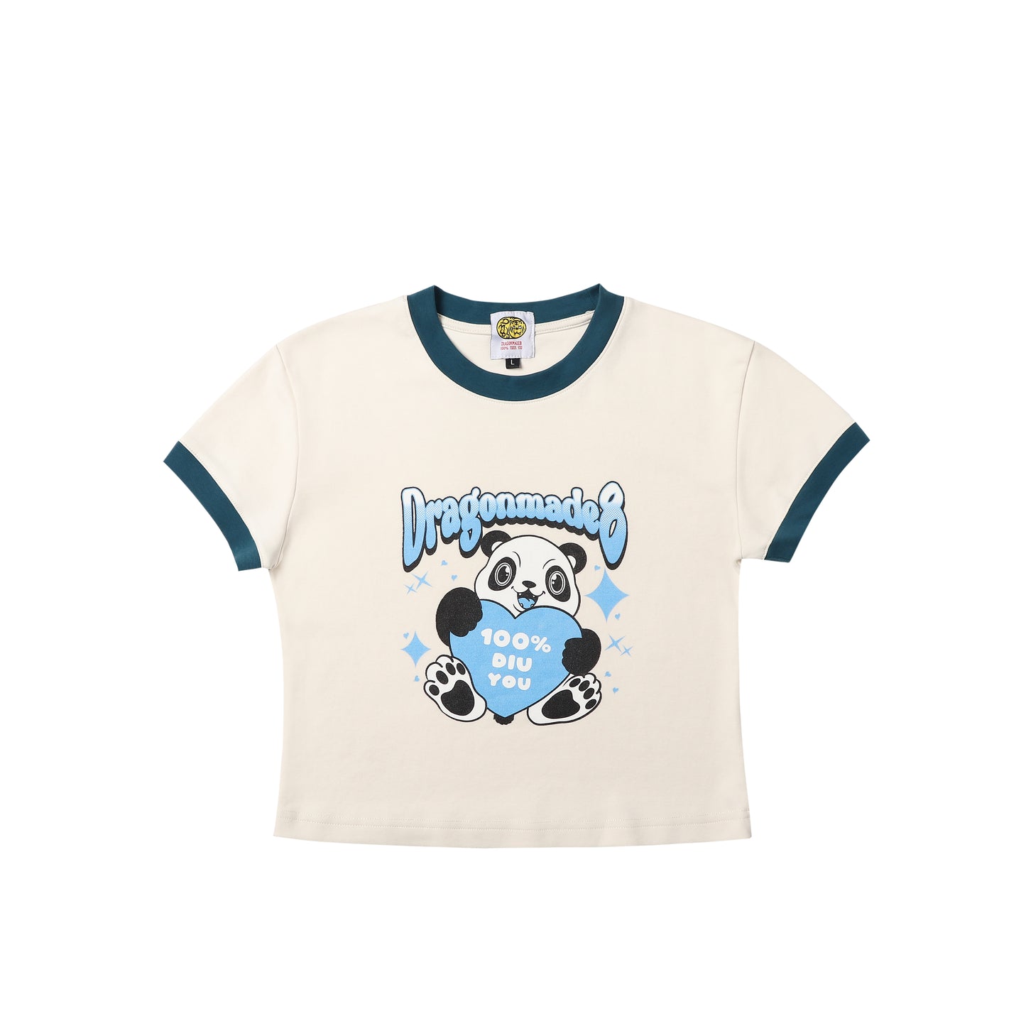 100% Diu You Panda Baby Tee White