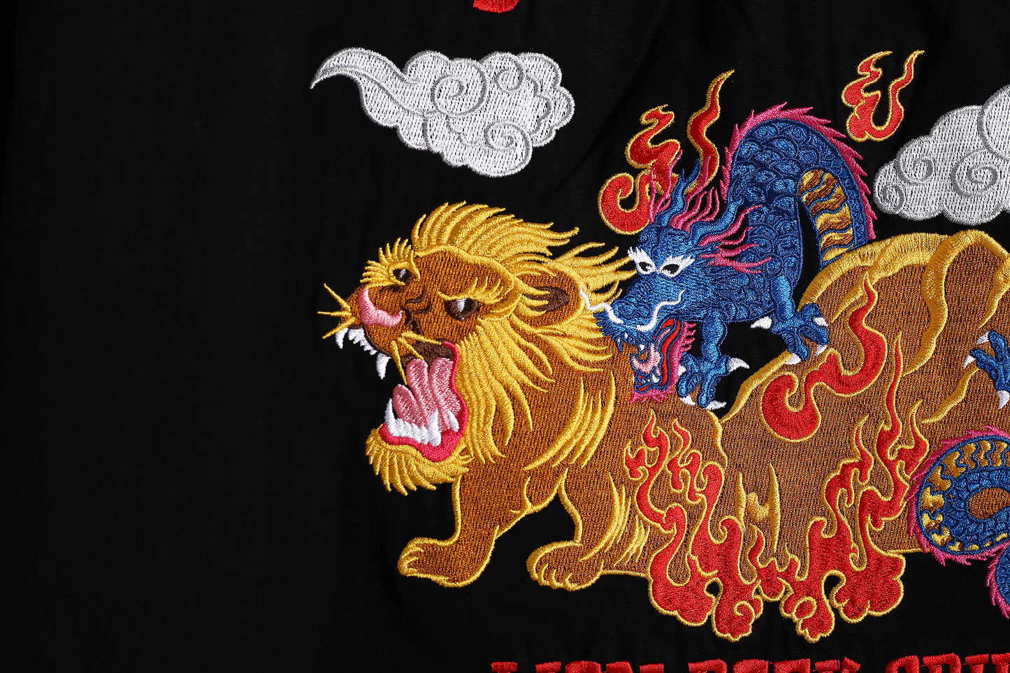 獅子山龍發精神Lion Rock Spirit Embroidery Shirt 鴉黑
