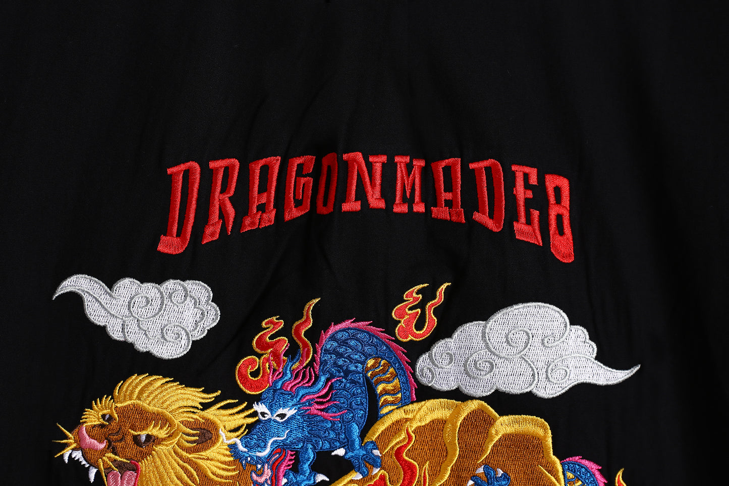 獅子山龍發精神Lion Rock Spirit Embroidery Shirt 鴉黑