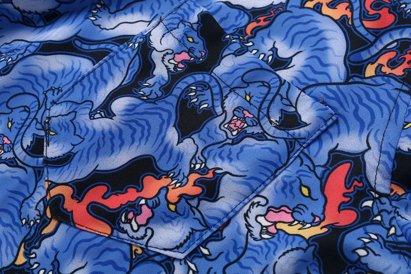 百虎 Hundred Tigers Shirt Blue 蒼靛