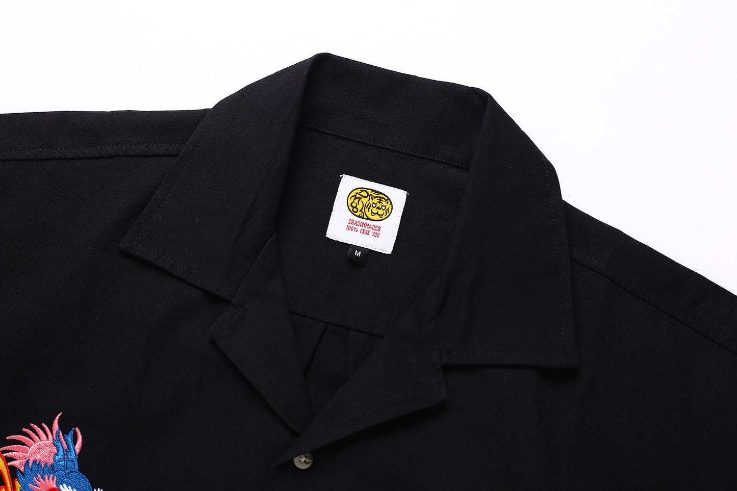 獅子山龍發精神Lion Rock Spirit Embroidery Shirt 鴉黑