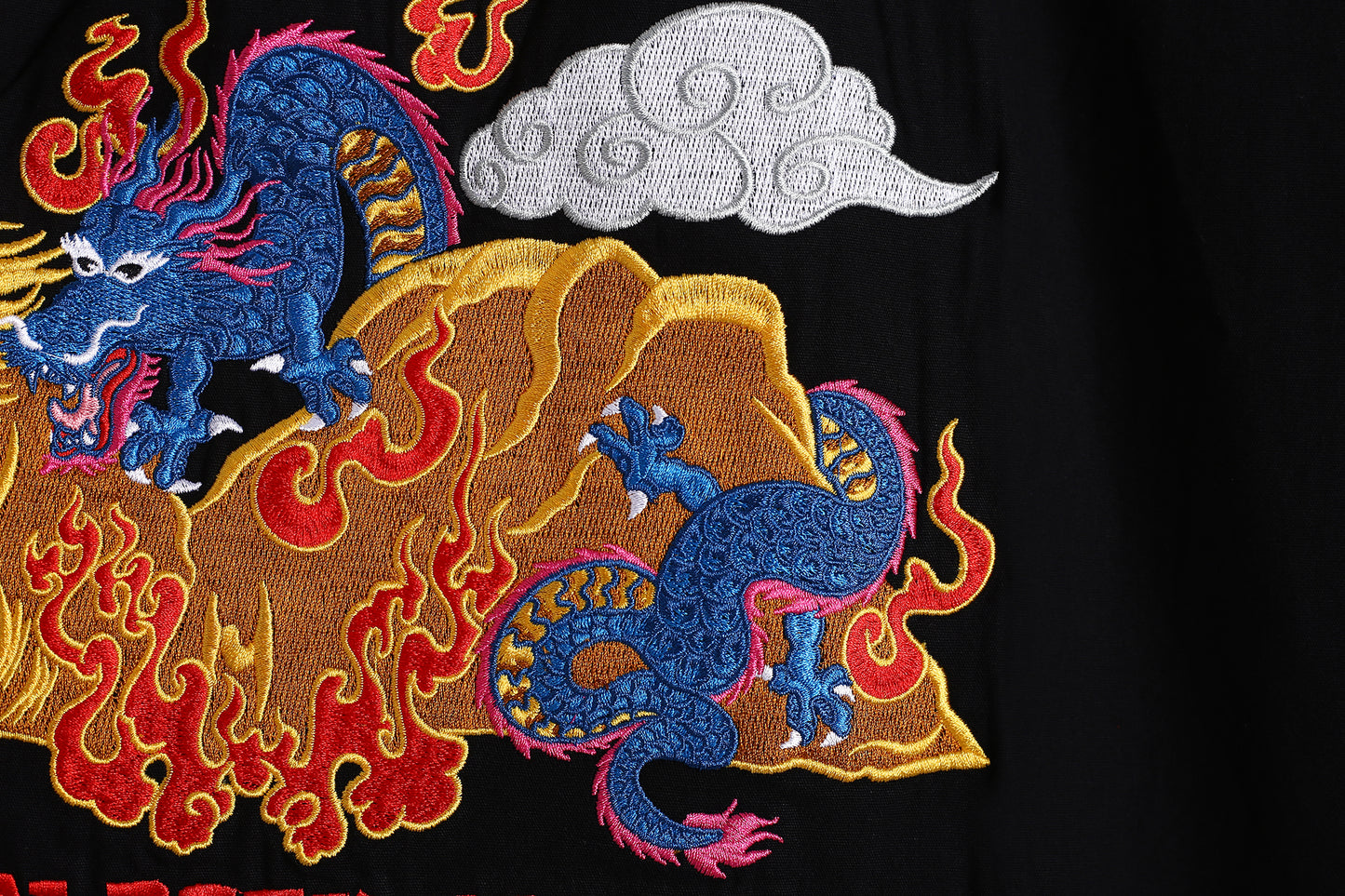 獅子山龍發精神Lion Rock Spirit Embroidery Shirt 鴉黑