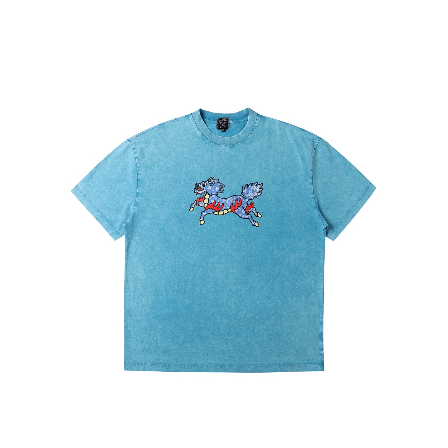 Running Kirin Tee Washed Blue (Blue Paisley)