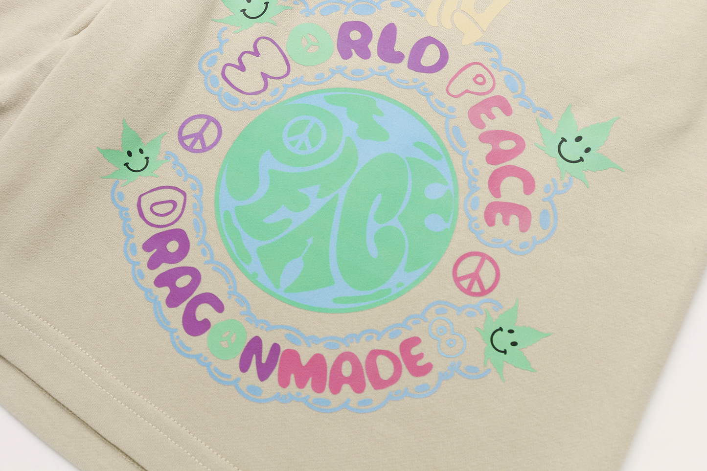 和平 World Peace Sweat Shorts 棉質運動短褲