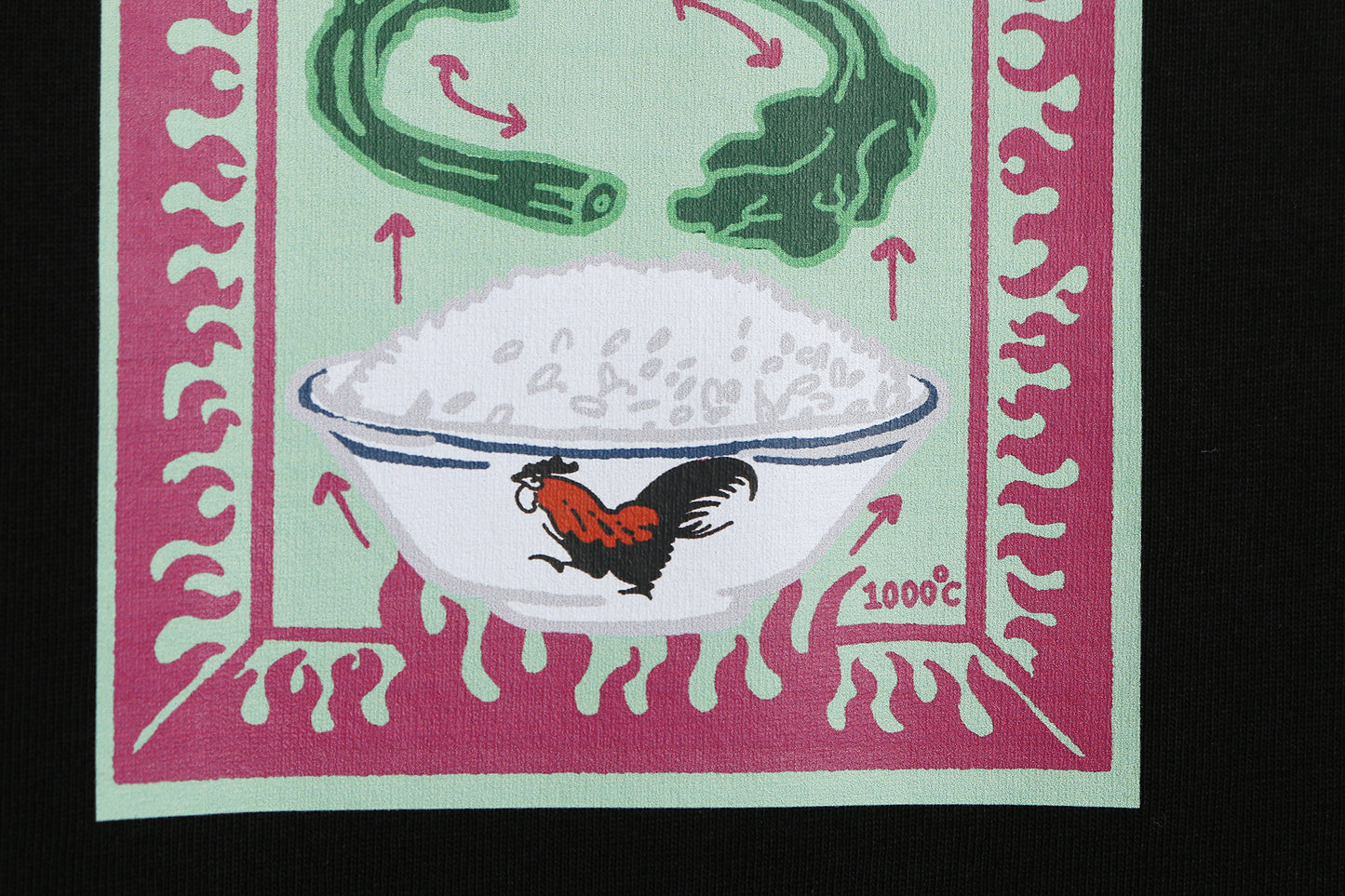 Depressed Ecstasy Rice Tee Black
