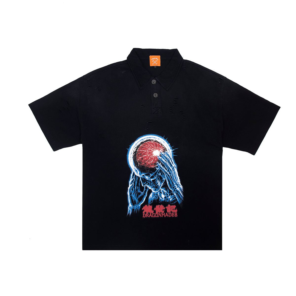 Pain Poloshirt Washed Black