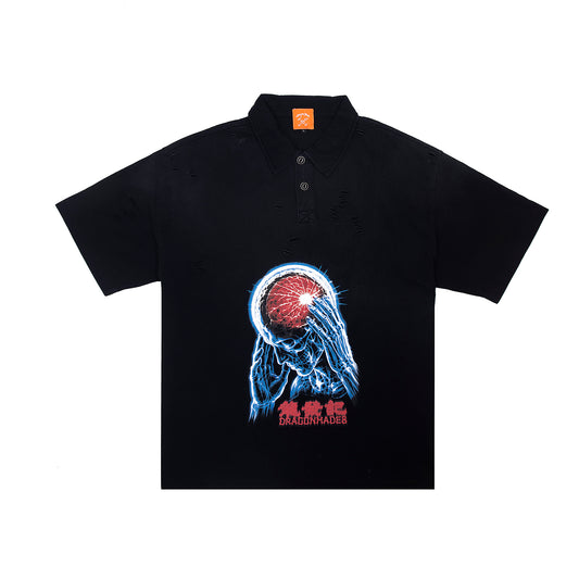 Pain Poloshirt Washed Black
