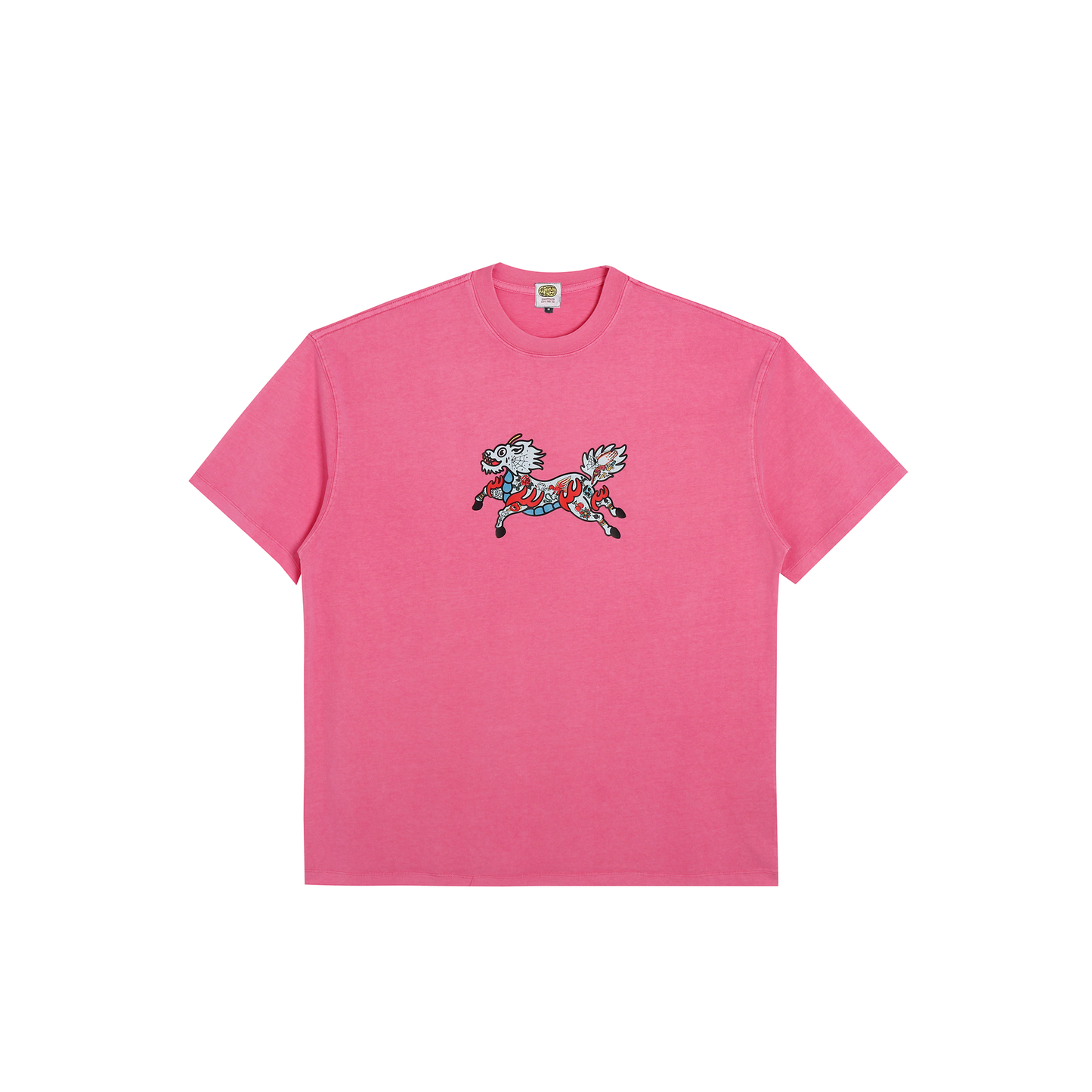 Running Kirin Tee Washed Pink (SkyBlue Tattoo Version)